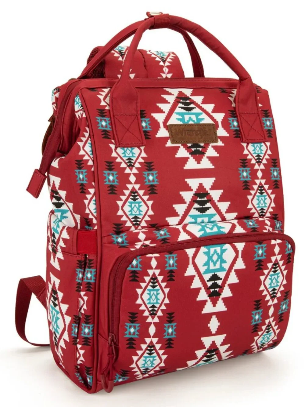 Wrangler Allover Wrangler Aztec Printed Callie Backpack - Burgundy
